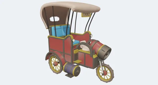 Steampunk Taxi Rickshaw