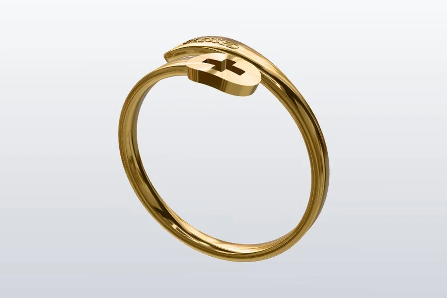 “BLESSED” bypass wrap ring